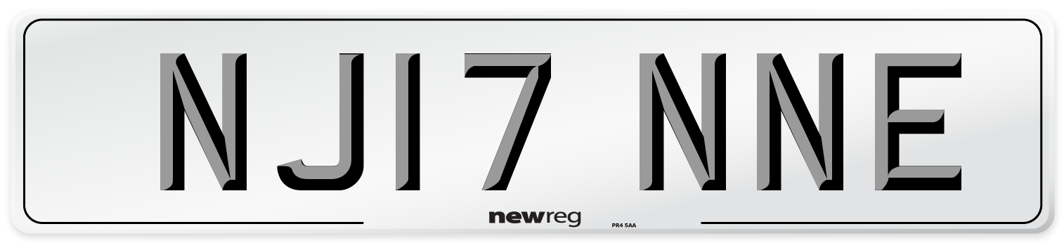 NJ17 NNE Number Plate from New Reg